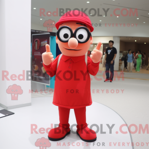 Disfraz de mascota roja...