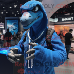Figura de máscara azul de...