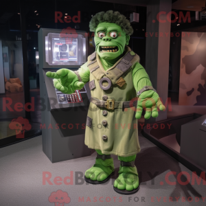 Grøn Frankenstein maskot...