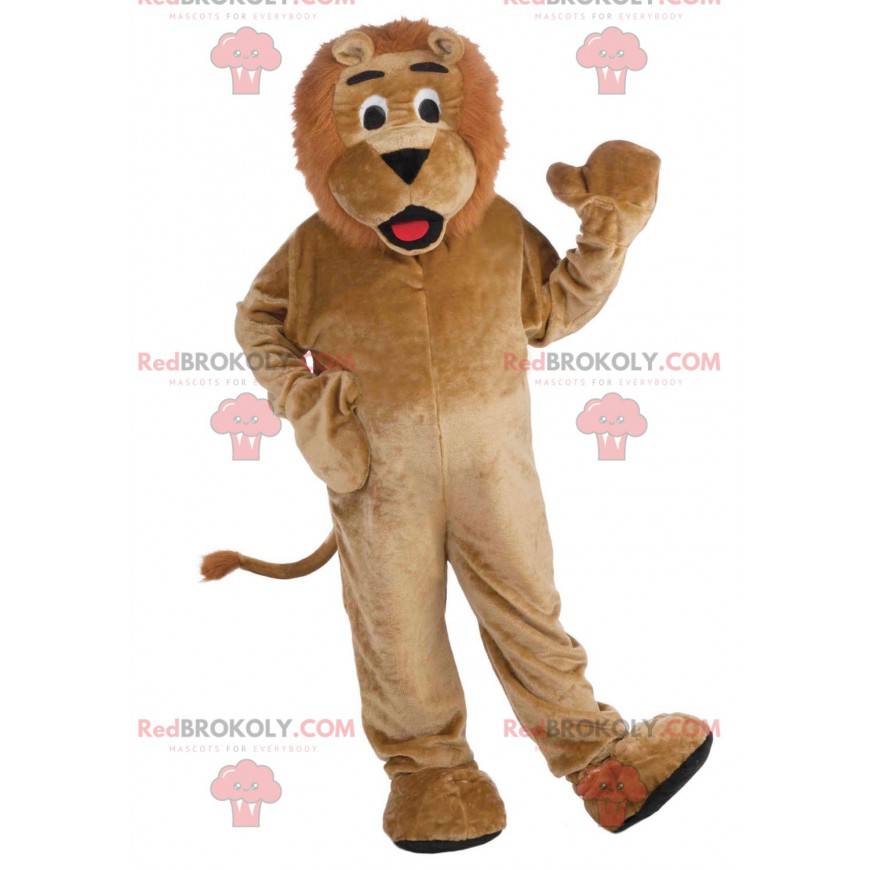 Mascotte de lion marron entièrement personnalisable -