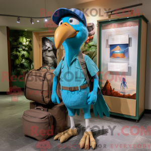 Cyan Archaeopteryx máscara...