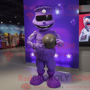 Paars mascottekostuum van...
