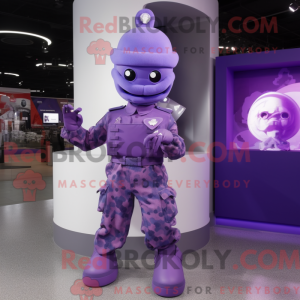 Paars mascottekostuum van...