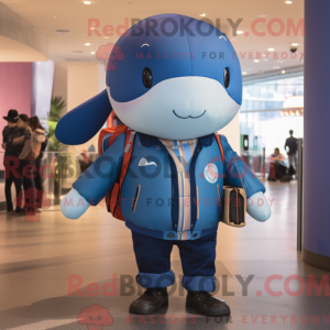 Blue Whale maskot kostume...