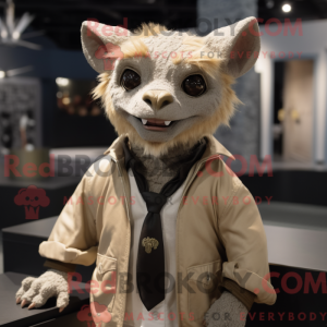 Tan Gargoyle maskot kostume...