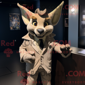 Tan Gargoyle mascot costume...