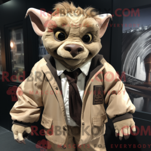 Tan Gargoyle maskot kostume...