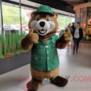 Forest Green Beaver mascot...