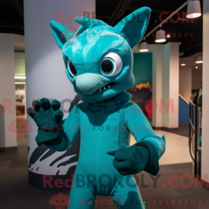 Cyan Chupacabra maskot...