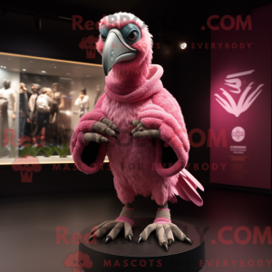 Roze gier mascottekostuum...
