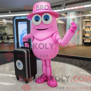 Roze Gyro-mascottekostuum...