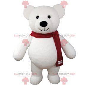 Reusachtige witte teddybeer mascotte - Redbrokoly.com