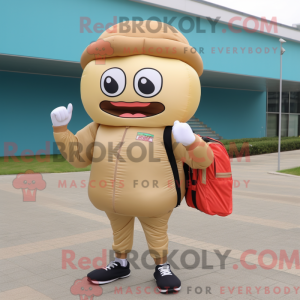 Beige hamburger maskot...