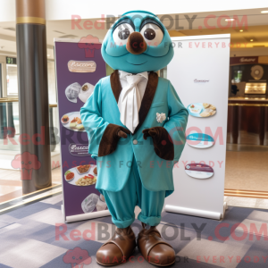 Disfraz de mascota de Teal...