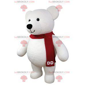 Mascotte de nounours en peluche blanc géant - Redbrokoly.com