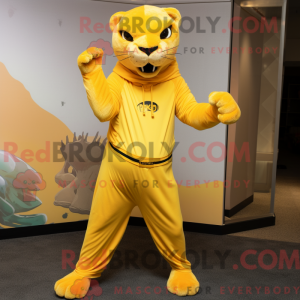 Personaggio mascotte giallo...