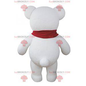 Mascotte de nounours en peluche blanc géant - Redbrokoly.com