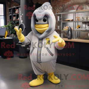 Grå Baa maskot kostume...