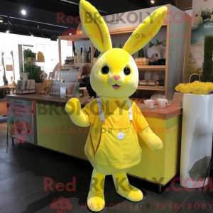 Lemon Yellow Rabbit mascot...