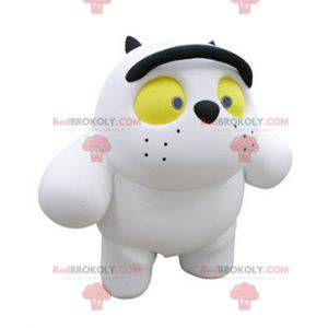 Baculatý a roztomilý maskot bílé a černé kočky - Redbrokoly.com