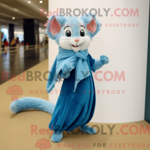 Blå Dormus maskot kostume...