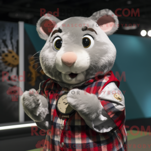 Sølv chomik maskot drakt...