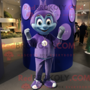 Fantasia de mascote acrobata lavanda com moletom e porta-moedas - Mascotes acrobatas - REBROKO_216903 - RedBrokoly.com