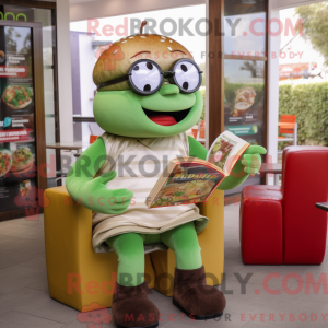 Olive Burgers mascot...