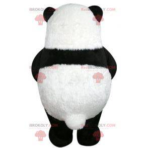 Sehr schönes und realistisches Schwarz-Weiß-Panda-Maskottchen -