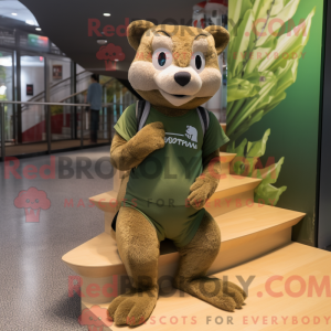 Olive Jaguarundi mascot...
