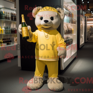 Gul champagne maskot...