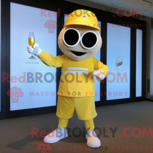 Gul champagne maskot...