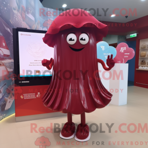 Maroon Jellyfish mascot...