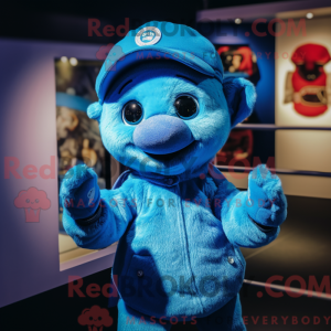 Blå armband maskot kostyme...