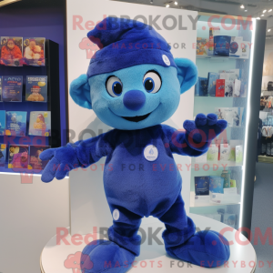 Blå armband maskot kostyme...