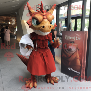 Rust Dragon mascottekostuum...