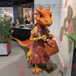 Rust Dragon mascot costume...