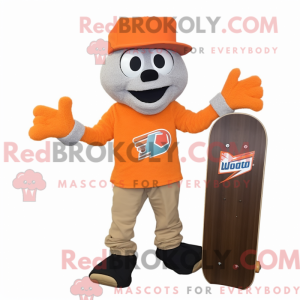Oranžová postava maskota na...