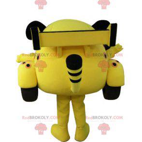 Mascote do carro em forma de tigre amarelo branco e preto -