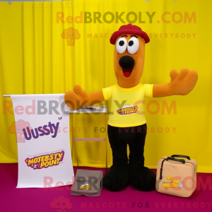 Yellow Currywurst mascot...