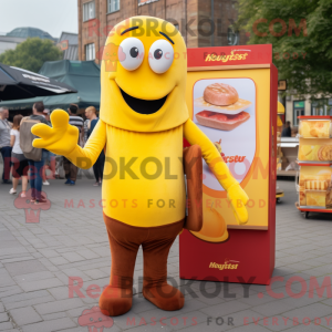 Gul Currywurst maskot...