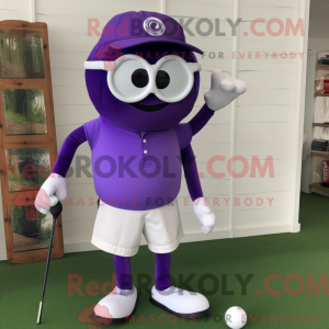 Lilla golfbold maskot...