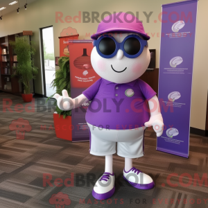 Lilla golfbold maskot...