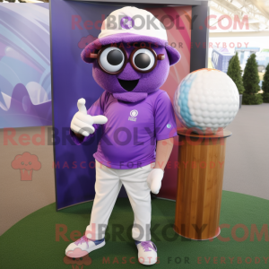 Lilla golfbold maskot...