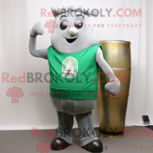 Postava maskota Grey Green...