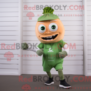 Tan Spinach mascot costume...