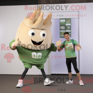 Tan Spinach mascot costume...