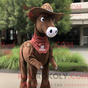 Brown Mare mascot costume...