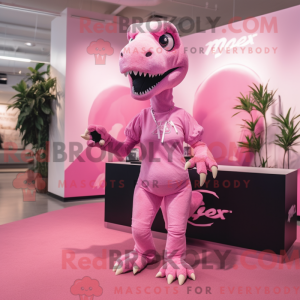 Rosa T Rex máscara de...