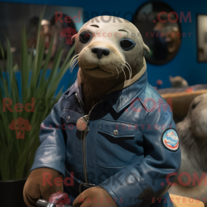 Disfraz de mascota Blue Sea...